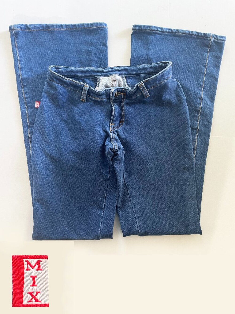 Vintage MIX Y2K Low Rise Flare Jeans Medium Wash Size P